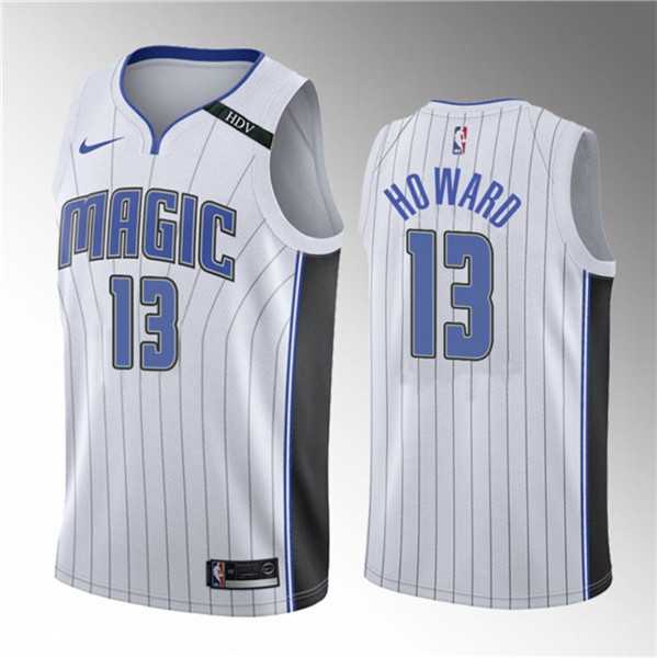 Mens Orlando Magic #13 Jett Howard White 2023 Draft Icon Edition Stitched Basketball Jersey